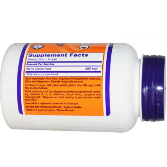 NOW Alpha Lipoic Acid 250 мг - 60 капсули на изгодни цени NOW Alpha Lipoic Acid 250 мг - 60 капсули на супер цена