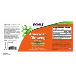 NOW American Ginseng - 500mg 100 Vcaps на супер цена