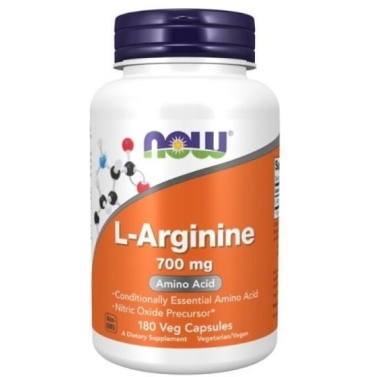 NOW L-Arginine 700 мг / 180 капсули на супер цена