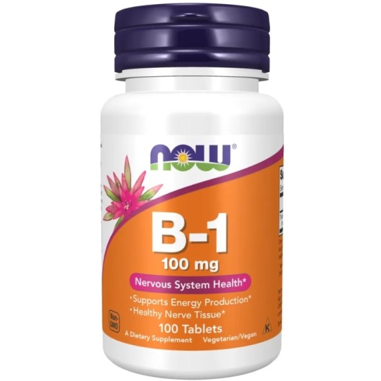NOW Foods VITAMIN B-1 (THIAMINE) 100 МГ - 100 ТАБЛЕТКИ на супер цена