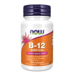 NOW Vitamin B-12 Instant Energy 2000 мкг / 100 Подезични таблетки