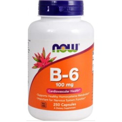 NOW Vitamin B-6 100 мг / 250 капсули