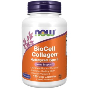 NOW Biocell Collagen 120 vcaps - Hydrolized Type II Collagen NOW Biocell Collagen 120 vcaps - Hydrolized Type II Collagen