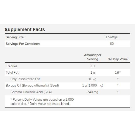NOW Borage Oil 1000 мг / 120 гел капсули на супер цена
