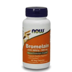 NOW Bromelain 500 мг 2400 GDU / 60 капсули NOW Bromelain 500 мг 2400 GDU / 60 капсули