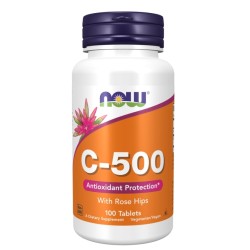NOW Vitamin C-500 /Rose Hips/ 100 таблетки