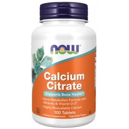 NOW Calcium Citrate with Minerals & Vitamin D-2 300 мг / 100 таблетки на супер цена