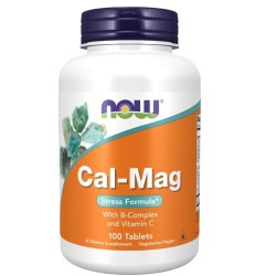 NOW Cal-Mag with B Complex &amp; Vitamin C | Stress Formula 100 таблетки