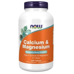 NOW Calcium &amp; Magnesium 2:1 250 таблетки