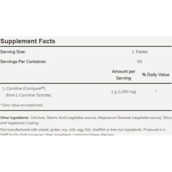 NOW L-Cаrnitine 1000 мг - 50 таблетки на изгодни цени NOW L-Cаrnitine 1000 мг - 50 таблетки на супер цена