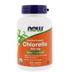 NOW Chlorella Organic 500 мг / 200 таблетки
