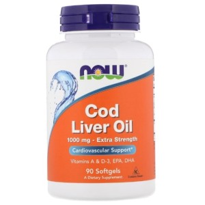 NOW Cod Liver Oil 1000 мг / 90 гел капсули NOW Cod Liver Oil 1000 мг / 90 гел капсули