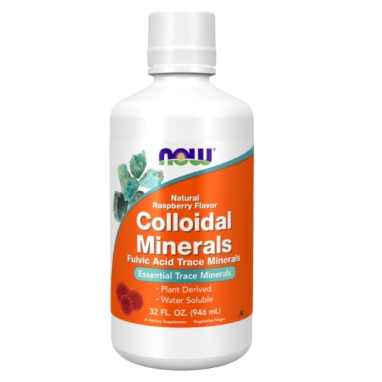 NOW Colloidal Minerals / Fulvic Acid Trace Minerals - Raspberry Flavor 946 мл на изгодни цени NOW Colloidal Minerals / Fulvic Acid Trace Minerals - Raspberry Flavor 946 мл на супер цена