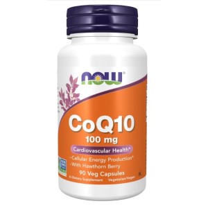 NOW CoQ10 100 мг | with Hawthorn Berry 90 капсули