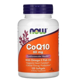 NOW Foods CoQ10 60 мг + Omega 3 120 гел капсули
