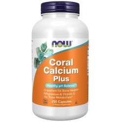 NOW Coral Calcium Plus | with Calcium, Magnesium &amp; Vitamin D 250 капсули