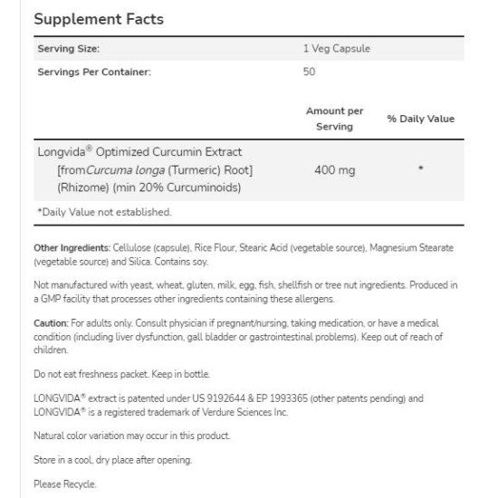 NOW CurcuBrain™ 400 мг | Longvida® Optimized Curcumin 50 капсули на изгодни цени NOW CurcuBrain™ 400 мг | Longvida® Optimized Curcumin 50 капсули на супер цена