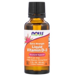 NOW Liquid Vitamin D-3 / Extra Strength / 1000 IU per drop 30 мл
