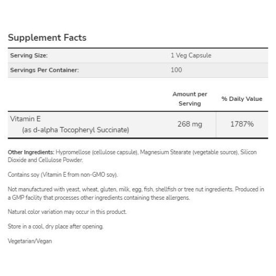 NOW Vitamin E-400 d-alpha Tocopheryl | Vegetarian Dry 100 капсули на изгодни цени NOW Vitamin E-400 d-alpha Tocopheryl | Vegetarian Dry 100 капсули на супер цена