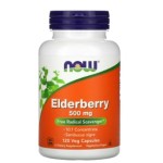 NOW Elderberry 500 мг / 120 капсули на супер цена