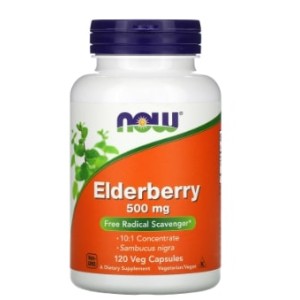 NOW Elderberry 500 мг / 120 капсули