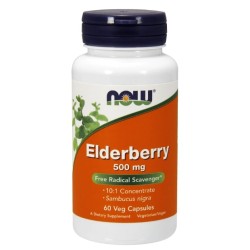 NOW Elderberry 500 мг / 60 капсули
