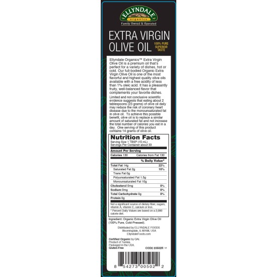 NOW Olive Oil Organic Extra Virgin 500 мл на супер цена