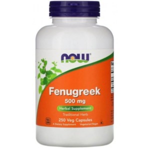 NOW Fenugreek 500 мг / 250 капсули