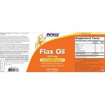 NOW Flax Oil Organic 1000 мг / 250 гел капсули на изгодни цени NOW Flax Oil Organic 1000 мг / 250 гел капсули на супер цена