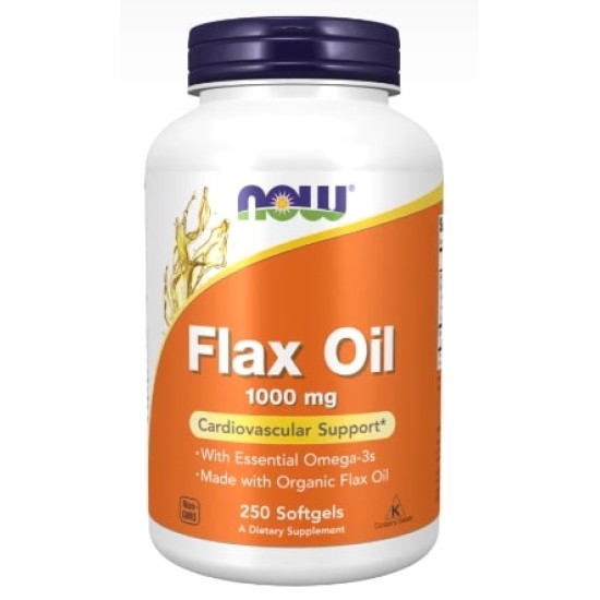 NOW Flax Oil Organic 1000 мг / 250 гел капсули на изгодни цени NOW Flax Oil Organic 1000 мг / 250 гел капсули на супер цена