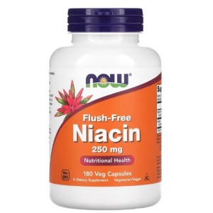 NOW Flush-Free Niacin 250 мг / 180 капсули