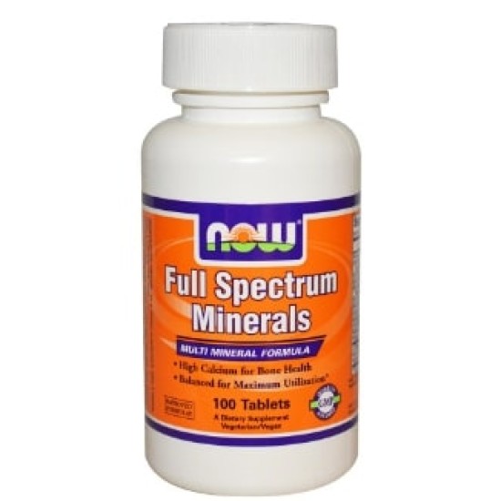 NOW Full Spectrum Minerals 100 таблетки на супер цена