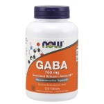NOW GABA 750 мг / Sustained Release 120 таблетки на супер цена