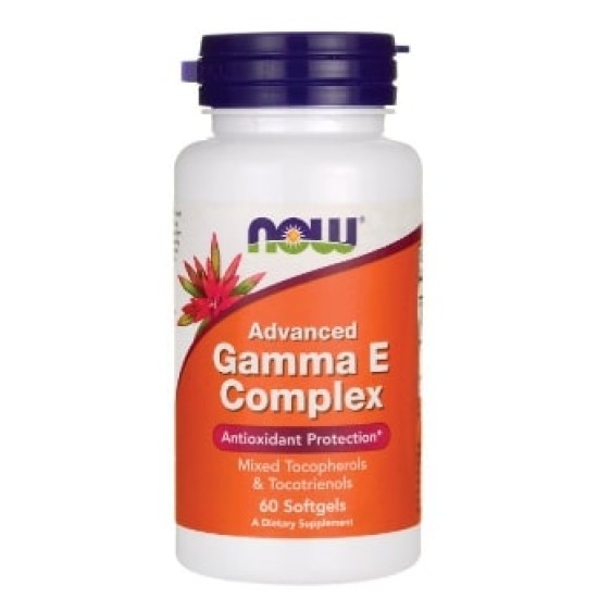 NOW Advanced Gamma E Complex 60 гел капсули на супер цена