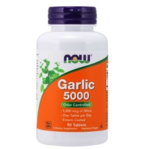 NOW Garlic 5000 | Odor Controlled 90 таблетки