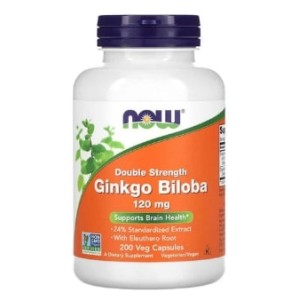 NOW Ginkgo Biloba 120 мг / Double Strength 200 капсули