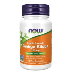 NOW Ginkgo Biloba 120 мг / Double Strength 50 капсули