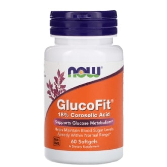 NOW Foods GlucoFit® | Banaba Leaf Extract 60 гел капсули на супер цена
