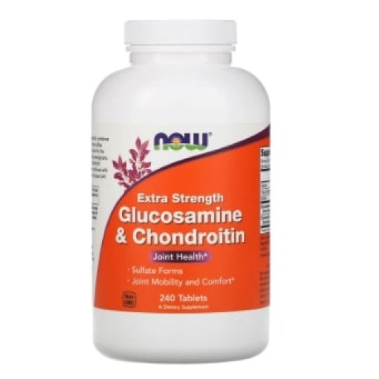NOW Glucosamine & Chondroitin / Extra Strength 240 таблетки на супер цена