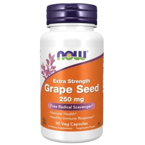 NOW Grape Seed 250 мг / Extra Strength 90 капсули