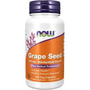 NOW Grape Seed 100 мг | Standardized Extract 200 капсули