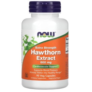 NOW Hawthorn Extract 600 мг | Extra Strength 90 капсули