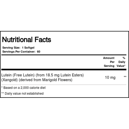 NOW Lutein Esters 10mg. / 60 Softgels на супер цена