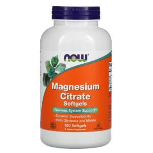 NOW Magnesium Citrate Softgels 180 гел капсули NOW Magnesium Citrate Softgels 180 гел капсули