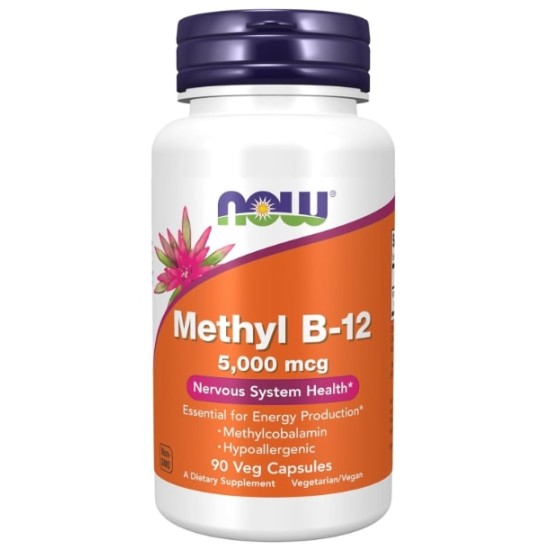 NOW Methyl B-12 5000 мкг / 90 капсули на супер цена