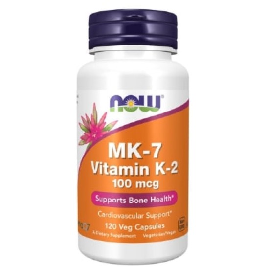 NOW MK-7 Vitamin K-2 100 мкг / 120 капсули на супер цена