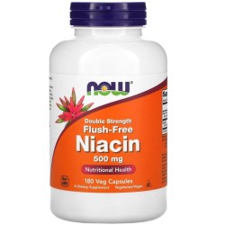 NOW Flush-Free Niacin 500 мг | Double Strength 180 капсули NOW Flush-Free Niacin 500 мг | Double Strength 180 капсули