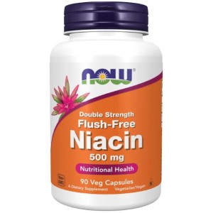 NOW Flush-Free Niacin 500 мг | Double Strength 90 капсули