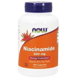 NOW Niacinamide 500 мг / 100 капсули