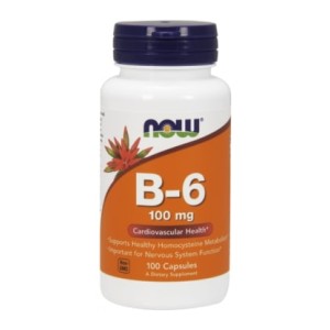NOW VITAMIN B-6 (PYRIDOXINE) 100 МГ - 100 КАПСУЛИ